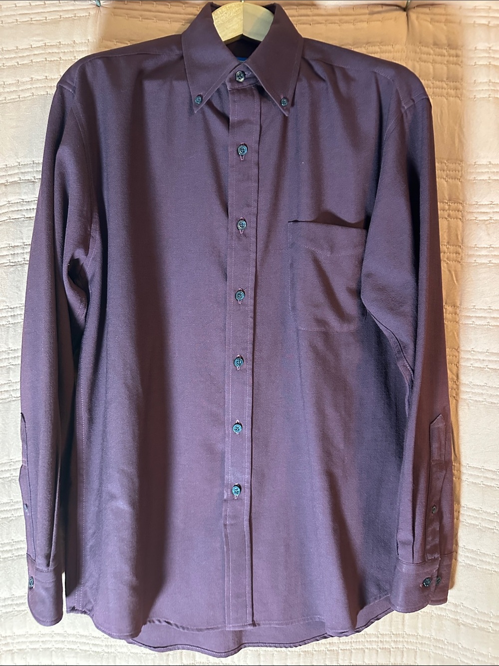 Pendleton Men's Deep Plum Long-Sleeve Button-Down Shirt